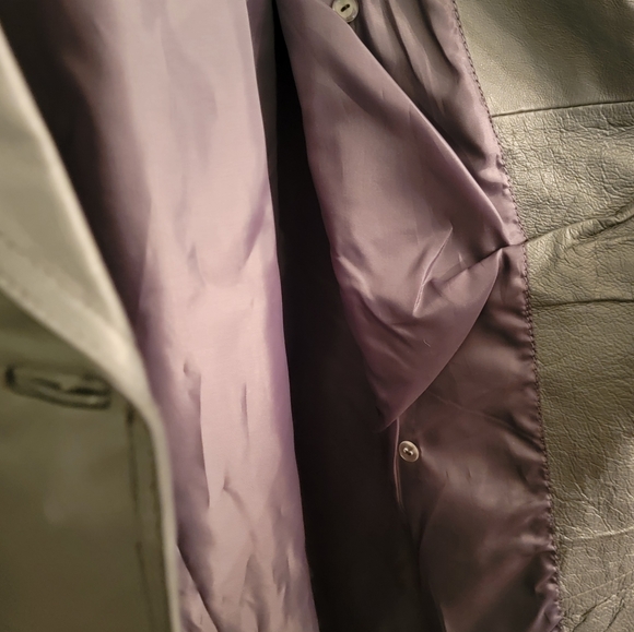 Roaman's Women's Leather Trench Coat New - Picture 6 of 8